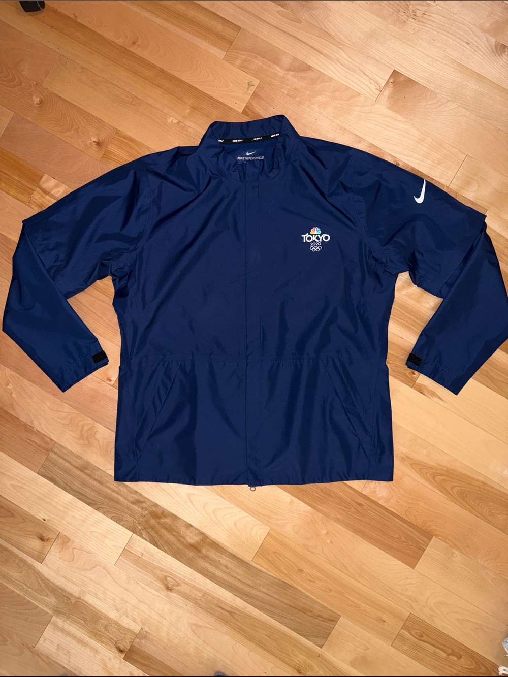 Nike Navy Rare 2020 Tokyo Olympics Gold Hypershield Windbreaker Jacket NWOT XL